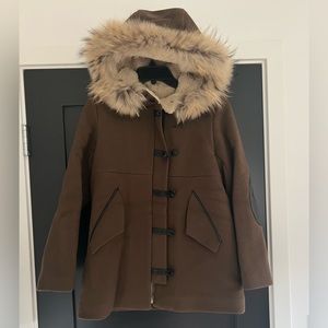 Sandro Sherpa-Lined Coat
